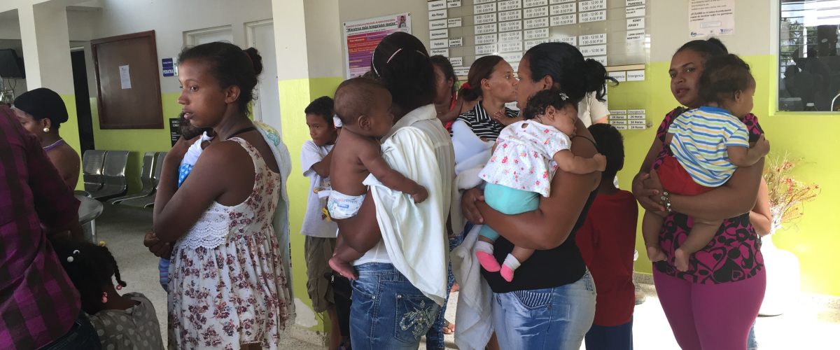 Patients waiting to receive care in the Dominican Republic