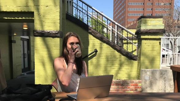 Sofia at coffee shop