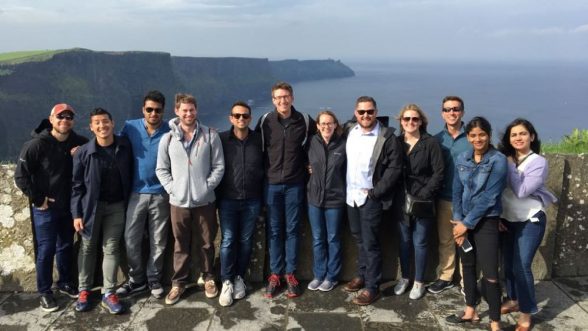 CU Denver graduate students studying abroad in Ireland take a picture together