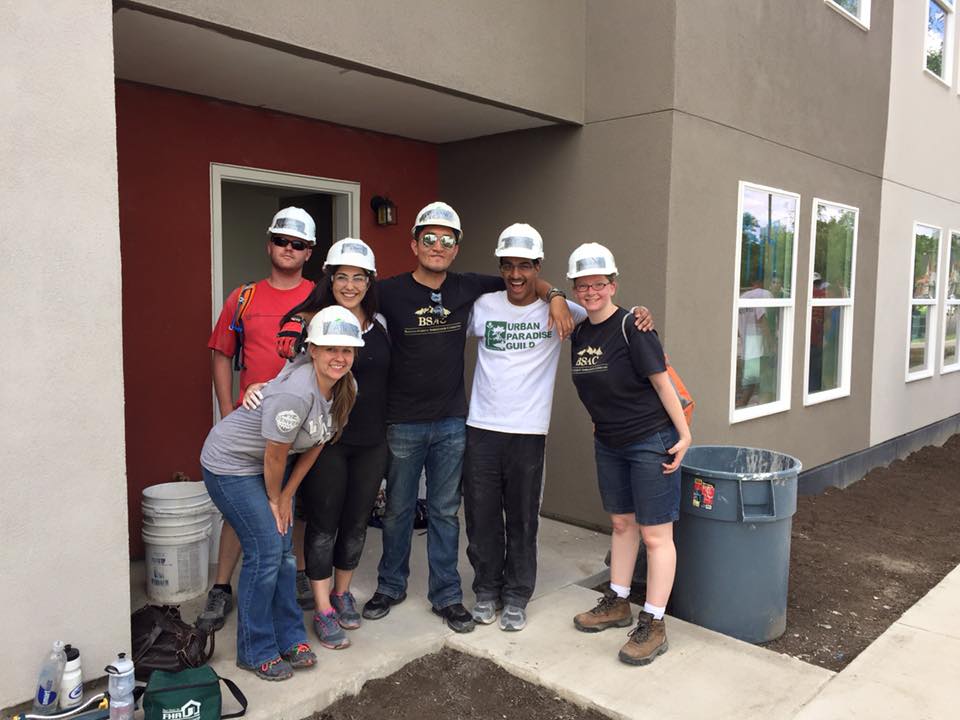 Allison volunteering with BSAC for a Habitat for Humanity build.