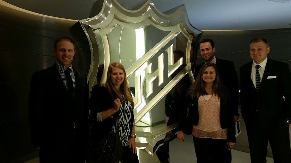 Allison and her classmates in New York City at the NHL headquarters for Ethics OnSite. 