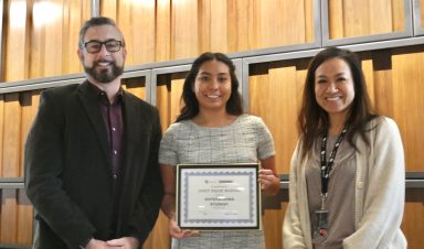 CU Denver Business School Fall 2022 Oustanding Graduates Receive Awards from Shane Hoon, Director of Student Success and Nimol Hen, director of the First-Generation and Multi-Cultural Program